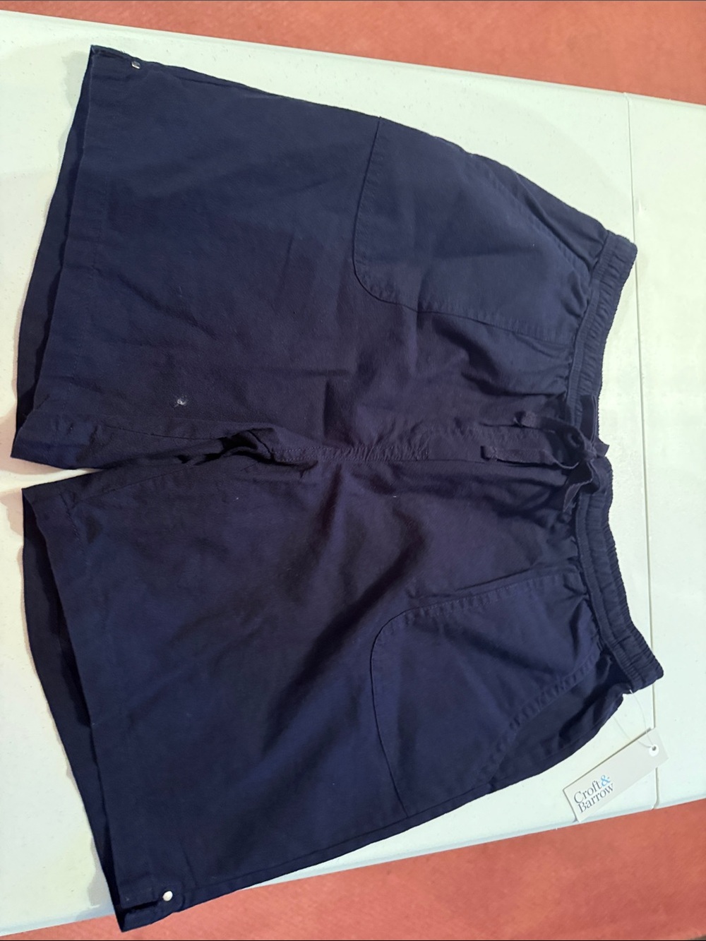 Croft & Barrow Navy Elastic-Waist Shorts